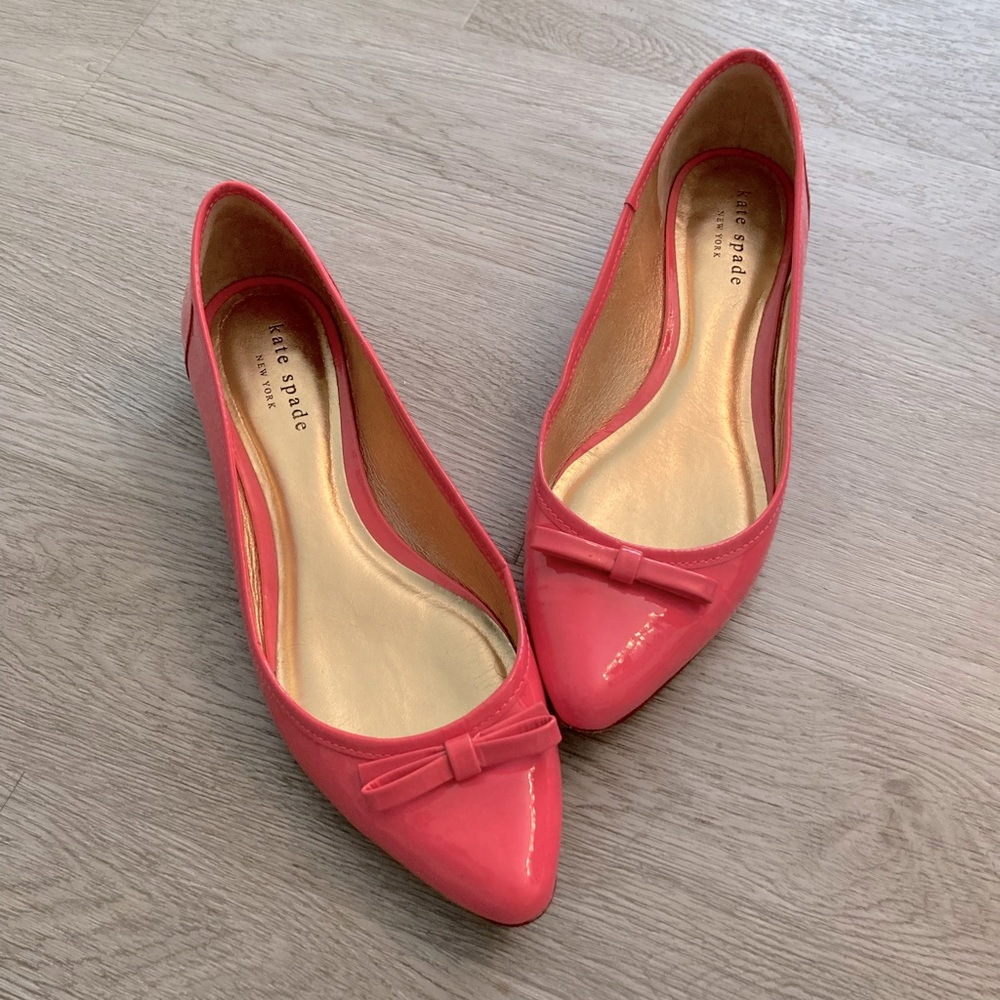 Kate Spade pink flats with bow